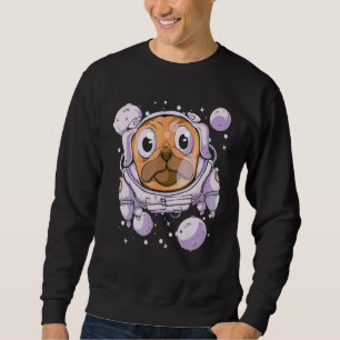 Sweatshirt Chien Carlin Astronaute Espace Animal Graphique