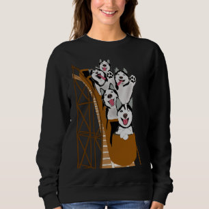 Sweatshirt Chien Chien Sibérie Husky Chiens Montant Un Dessou