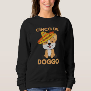 Sweatshirt Chien Cinco De Doggo Mexicain Sombrero Corgi