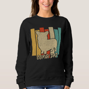 Sweatshirt Chien Corgi Tricolore Vintage Papa Fête des Pères 