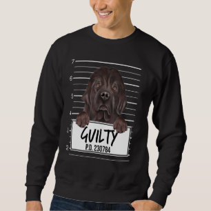 Sweatshirt Chien coupable de Mugshot de Terre-Neuve