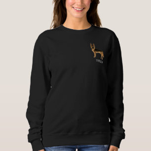 Sweatshirt Chien de berger allemand noir et feu avec texte pe