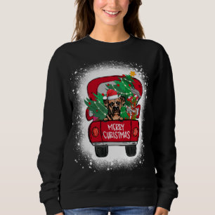 Sweatshirt Chien de boîte mignon Camion rouge Joyeux Noël Ble