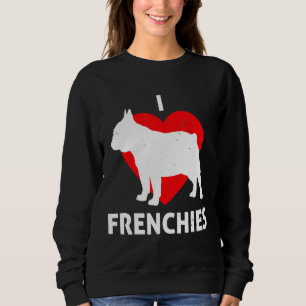 Sweatshirt Chien de Chien de Chien de France en détresse