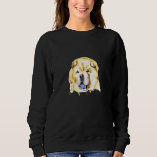 Sweatshirt Chien de Chow Chow de chiot de peinture à l'aquare