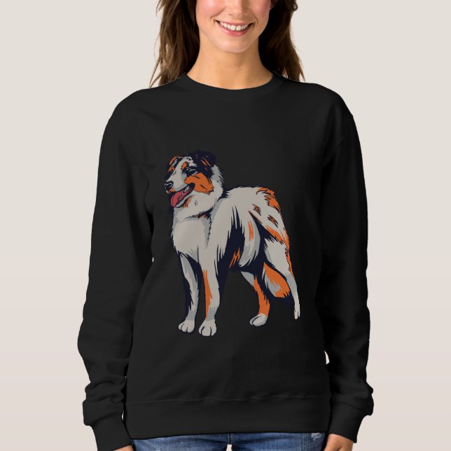 Sweatshirt Chien de ferme australien Aussie (Devant)