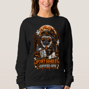 Sweatshirt Chien de Garde Effrayant Certifié Pug Mignon Hallo