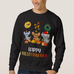 Sweatshirt Chien de Noël Joyeux Thanksgiving Chien de Noël Jo