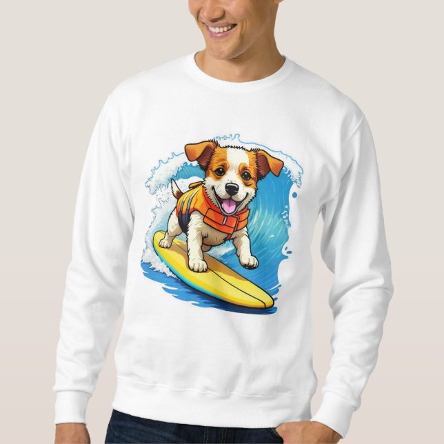 Sweatshirt Chien de Surf (Devant)