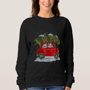 Sweatshirt Chien de taule français à cheval Voiture rouge Joy