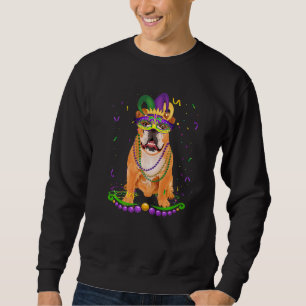 Sweatshirt Chien de taureau mignon portant un Masque de Carna