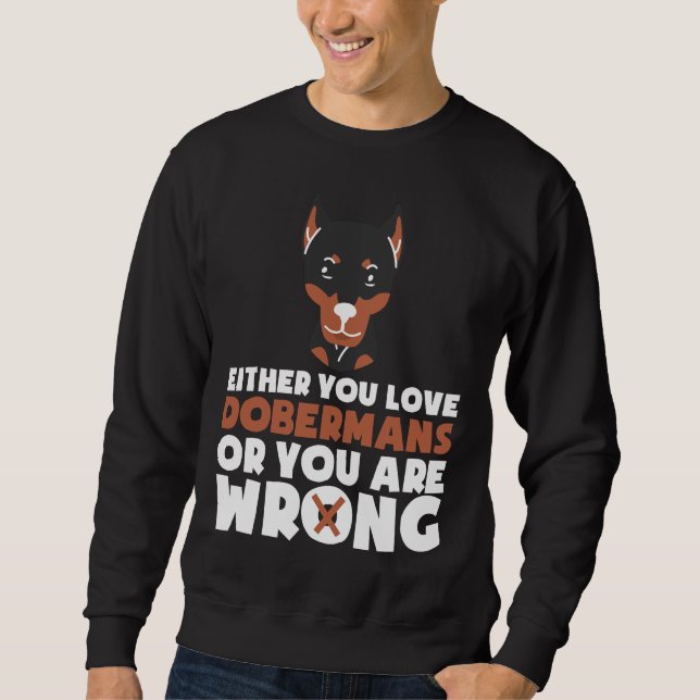 Sweatshirt Chien Doberman 998 (Devant)