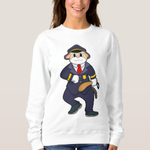Sweatshirt Chien en policier avec uniforme de police