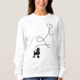 Sweatshirt Chien mignon Poodle Coeur