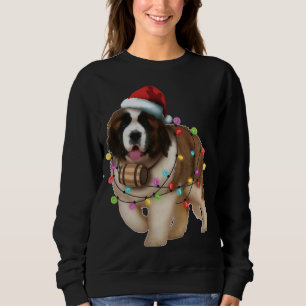 Sweatshirt Chien Père Noël de Noël, Saint Bernard, Saint Xmas
