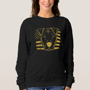 Sweatshirt Chien Pitbull Us Drapeau américain 3