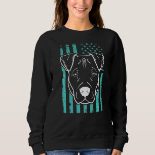 Sweatshirt Chien Pitbull Us drapeau américain 6