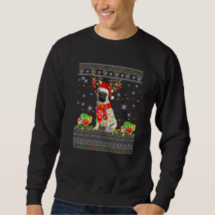 Sweatshirt Chien Pug Lumineux Noël Drôle Xmas Swe Ugly Fun
