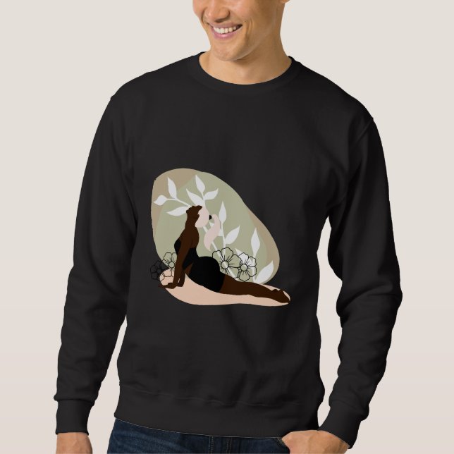 Sweatshirt Chien supérieur du yoga (Devant)