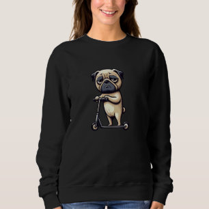 Sweatshirt Chien triste à scooter dessin animé drôle