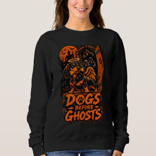 Sweatshirt Chiens avant les fantômes Dachshund Halloween Gard