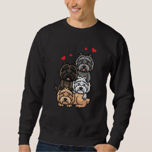 Sweatshirt Chiens de Cairn Terrier avec des coeurs