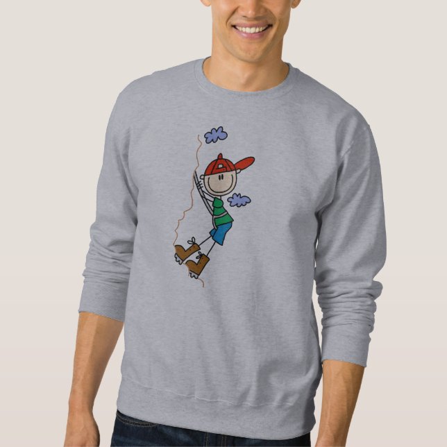 Sweatshirt Chiffre de bâton d'escalade de roche (Devant)