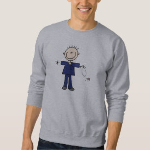 Sweatshirt Chiffre masculin infirmière - bleu de bâton