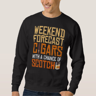 Sweatshirt Chiffres De Prévision De Fin De Semaine Et Whiskey