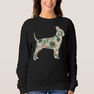 Sweatshirt Chihuahua Flower Girl Imprimer Chien Floral Hawaii