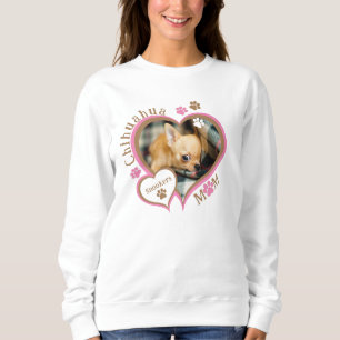 Sweatshirt Chihuahua Maman Photo personnalisée et nom