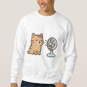 Sweatshirt Chill Cat by the Fan - Joli Sticker d'été"