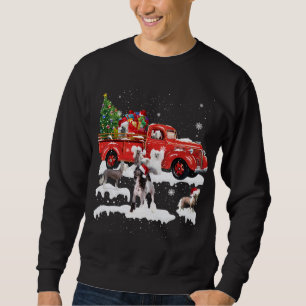Sweatshirt Chinois Crested équitation Camion Rouge Joyeux Noë