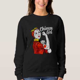 Sweatshirt Chinoise Fille Chine Drapeau Culture Patrimoine Pa