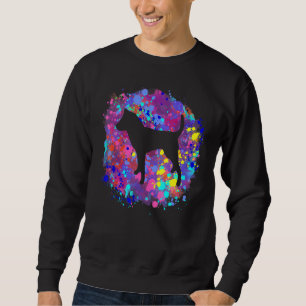 Sweatshirt Chinook Chien rose Aquarelle Splatz Art Aimer Chie