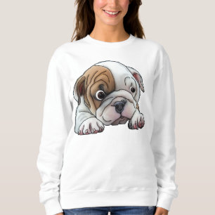 Sweatshirt Chiot Bouledogue Mignon