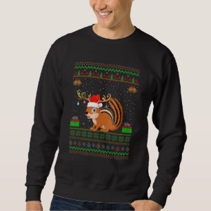 Sweatshirt Chipmunk Santa Hat Correspondant Ugly Chipmunk Chr