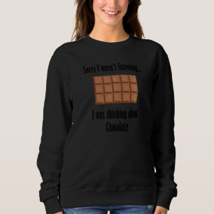 Sweatshirt Chocolat foncé Délicieux Manger au chocolat
