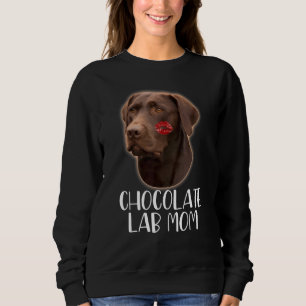 Sweatshirt Chocolat Lab Maman Chocolat Labrador Lecteur à lèv
