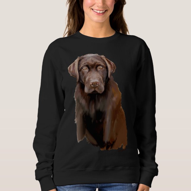 Sweatshirt Chocolat Labrador (Devant)