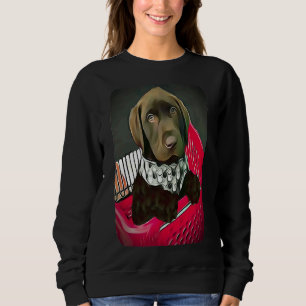 Sweatshirt Chocolat Labrador Retriever Puppy Dans Un Ca D'Épi