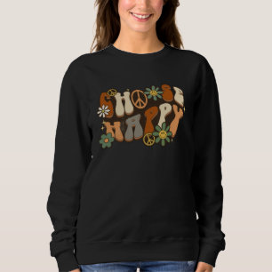 Sweatshirt Choisissez Signe De Paix Heureux Fleurs De Marguer
