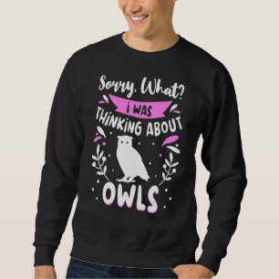 Sweatshirt Chouette Pour Chouette Oiseau Vêtements Femmes Fil