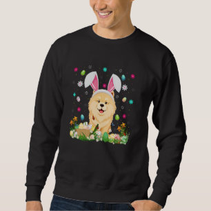 Sweatshirt Chow Chow Chien Chasse Oeufs de Pâques Chasse Bunn