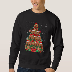Sweatshirt Chow Chow Noël Chien Feux d'arbre de Noël Famille