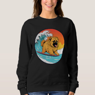 Sweatshirt Chow Chow Surf Funny Dog Beach