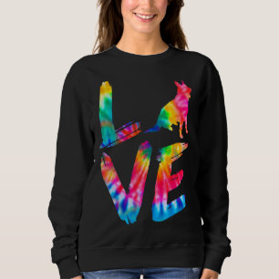 Sweatshirt Chow Shepherd Tie Dye Log Chien Maman Papa