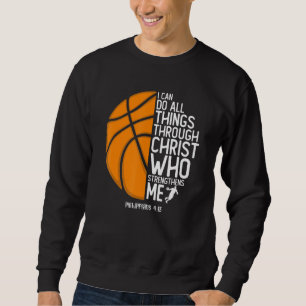 Sweatshirt Christian Basketball Philippians 413 Je peux faire