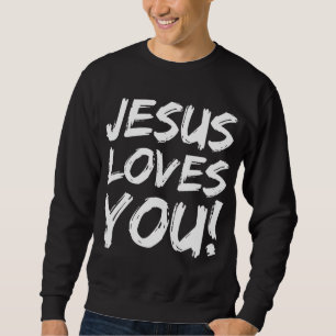 Sweatshirt Christian Evangelism Poison pour Men Jesus Loves Y