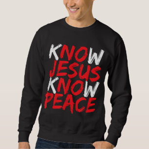 Sweatshirt Christian Jésus Bible Verse Écriture Connaître Jés